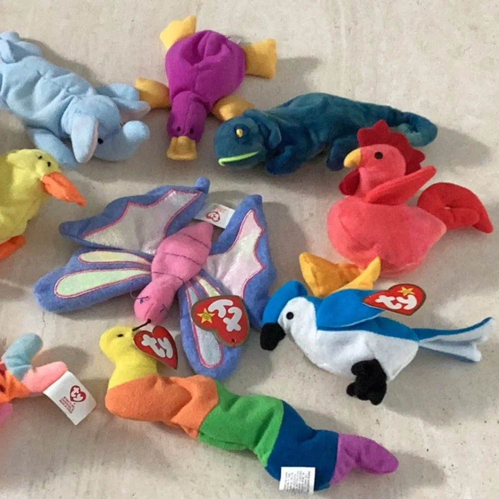 Ty Teenie Beanie Babies 1993 Vintage 90s Toys Animals Lot Of 11 McDonald’s Toy